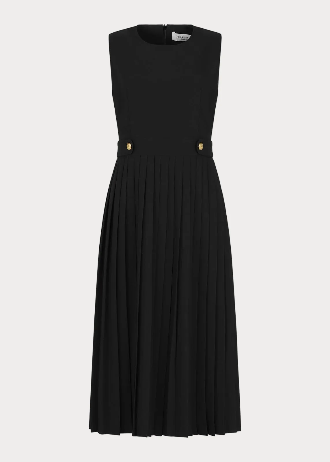 Presley Pleated Pencil Dress - Black - Image 2